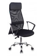 Кресло руководителя Бюрократ KB-6N, обивка: сетка/ткань, цвет: черный TW-11