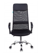 Кресло руководителя Бюрократ KB-6N, обивка: сетка/ткань, цвет: черный TW-11