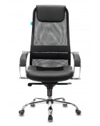 Кресло руководителя Бюрократ CH-609SL, обивка: эко.кожа/сетка, цвет: черный TW-11