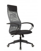 Кресло руководителя Бюрократ CH-607, обивка: сетка/ткань, цвет: темно-серый/черный Neo Black