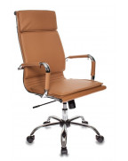 Кресло руководителя Бюрократ Ch-993, обивка: эко.кожа, цвет: светло-коричневый