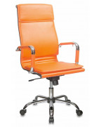 Кресло руководителя Бюрократ CH-993, обивка: эко.кожа, цвет: оранжевый